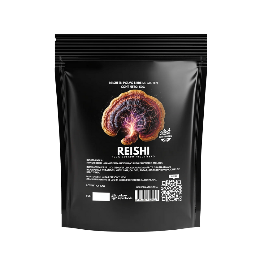Reishi en Polvo 100% Cuerpo Fructífero x 50g