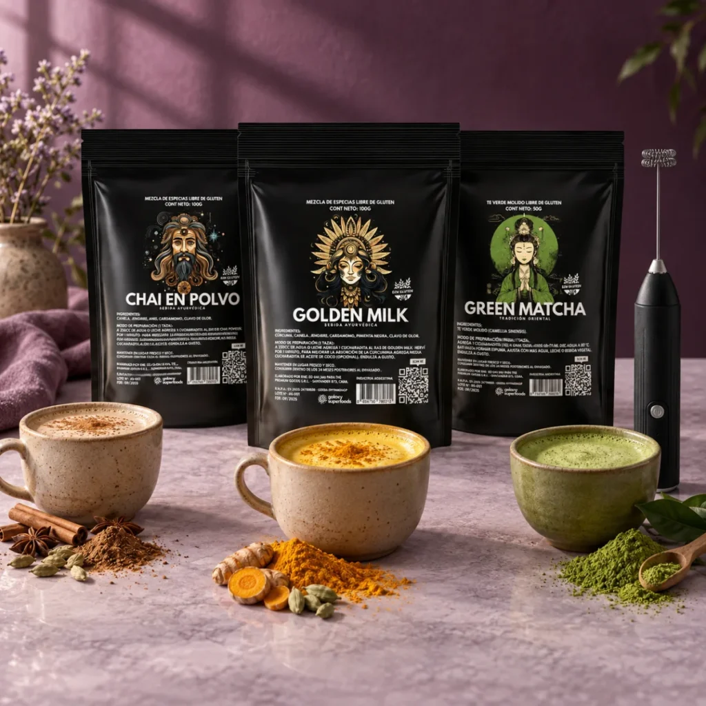 Starter Kit Infusiones — envase Galaxy en una escena de presentación