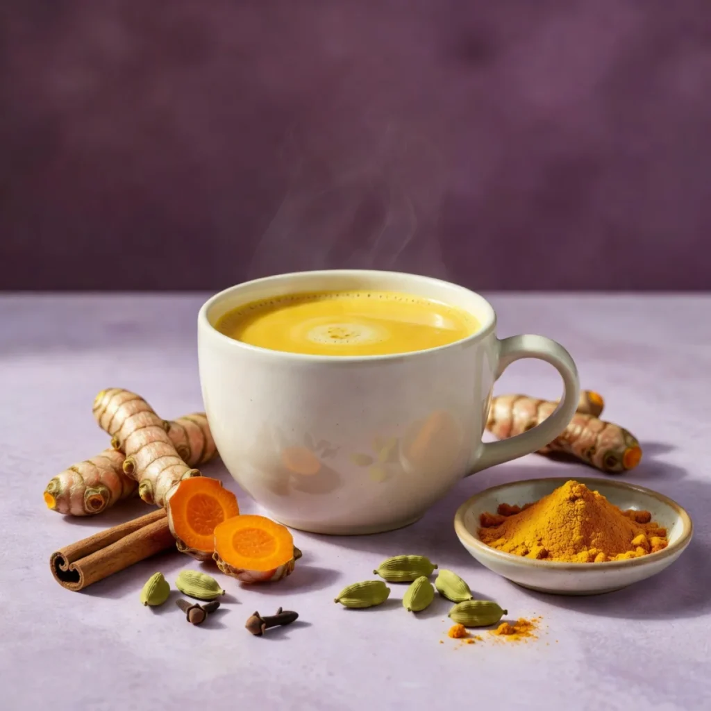 Golden Milk — sugerencia de presentación e ingredientes